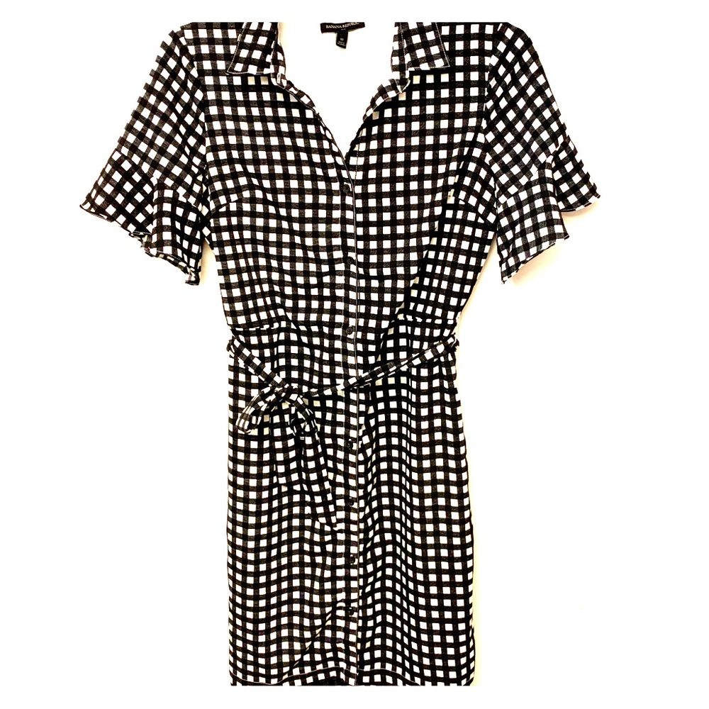 Banana Republic Gingham Tie Dress